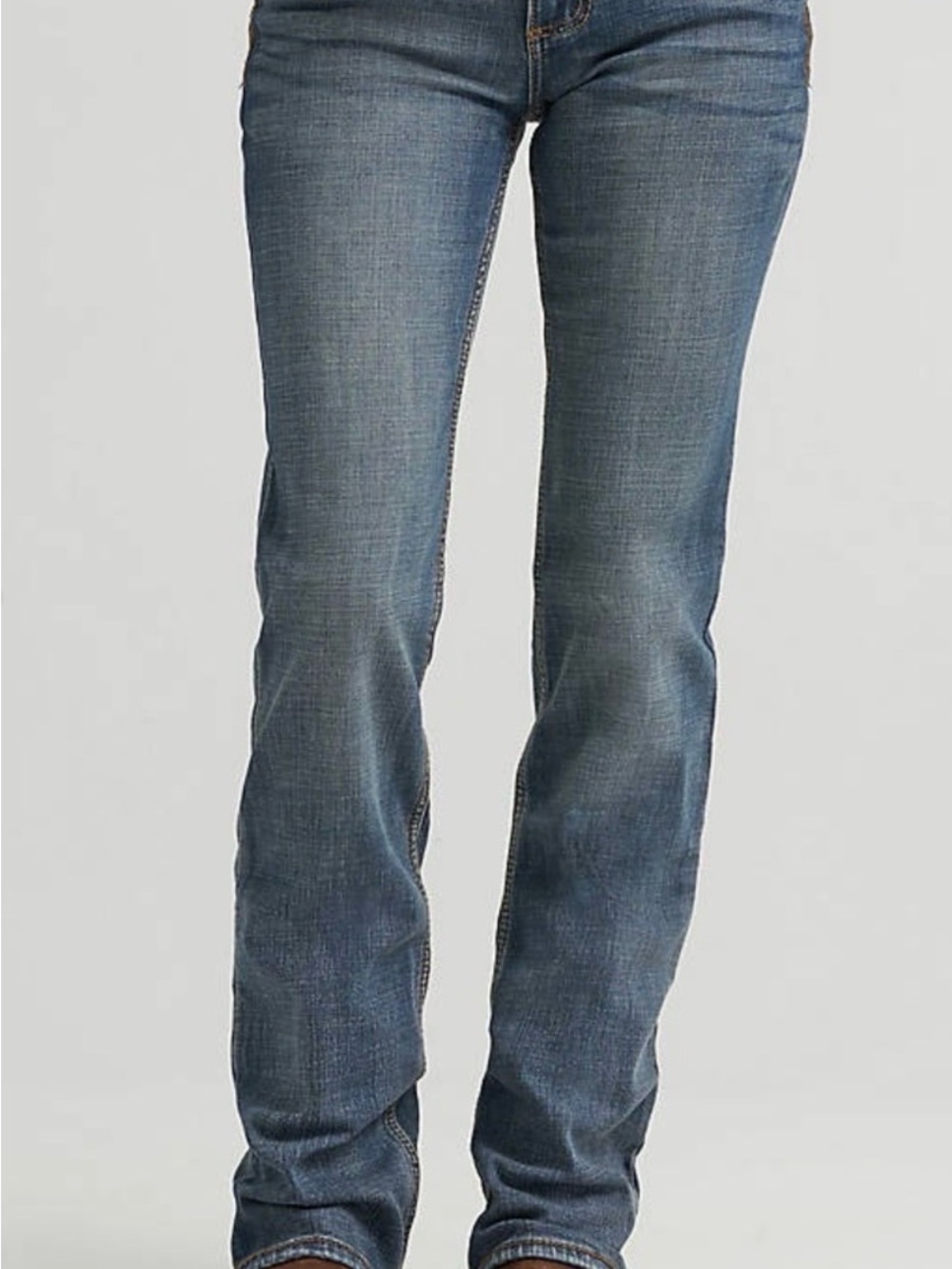 Women’s Mid Blue Flare Jeans — Comfortable Wide Leg Denim